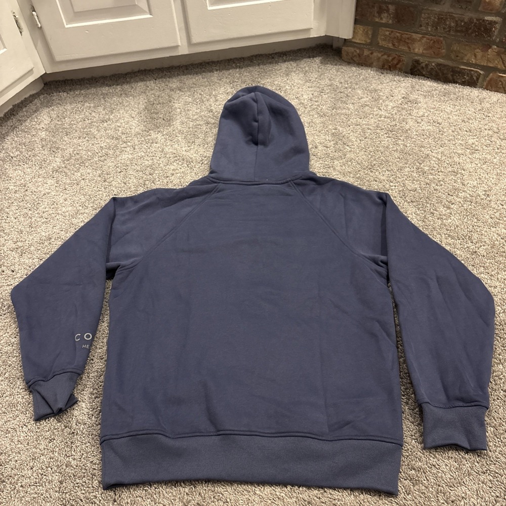 Comfrt Minimalist Oversized Heavyweight Pullover Hoodie Blue Medium M Cotton - Picture 8 of 8